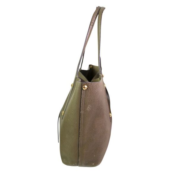 ROOMY Annabel Ingall KHAKI GREEN GENUINE LEATHER SHOULDER BAG HANDBAG TOTE PURSE - Picture 3 of 14